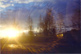 Vakara saule pa virtuves logu 20.02.2000.
